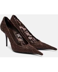 Saint Laurent - Thierry 95 Tulle Lace Pumps - Lyst