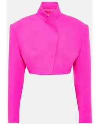 Alexandre Vauthier - Cropped Wool Jacket - Lyst