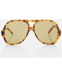 Chloé - Logo Aviator Sunglasses - Lyst
