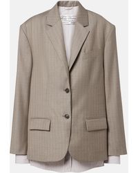 Acne Studios - Striped Wool Jacket - Lyst