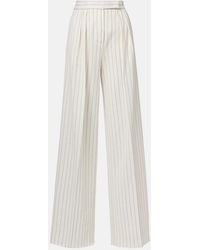 Max Mara - Clarion Cotton And Linen Straight Pants - Lyst