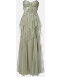 Costarellos - Embellished Tulle Corset Gown - Lyst