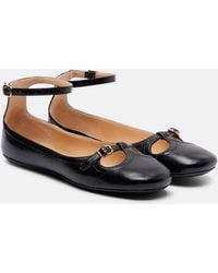 Chloé - Leonore Leather Ballet Flats - Lyst