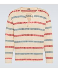 Bode - Bay Stripe Cotton Sweater - Lyst