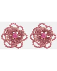 Magda Butrym - Floral Crystal-embellished Clip-on Earrings - Lyst