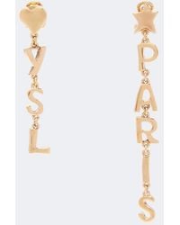 Saint Laurent - Ysl Paris Drop Earrings - Lyst