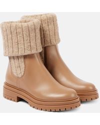 Gianvito Rossi - Tenney Leather Chelsea Boots - Lyst