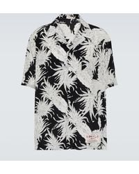 Valentino - Printed Silk Bowling Shirt - Lyst