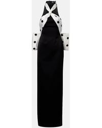 David Koma - Polka-Dot Halterneck Gown - Lyst