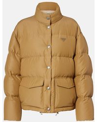 Prada - Triangle Logo Down Jacket - Lyst