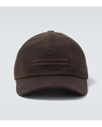 ZEGNA - Embroidered Linen Baseball Cap - Lyst