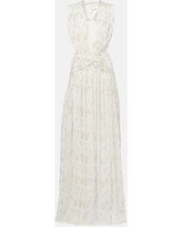Costarellos - Luccia Cutout Silk Jacquard Gown - Lyst