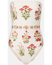 Agua Bendita - Costume Intero Illusion Con Stampa Floreale - Lyst
