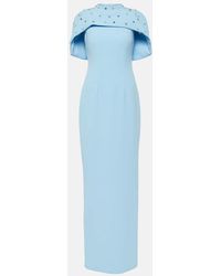 Safiyaa - Crystal-embellished Caped Gown - Lyst