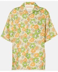 Marni - Floral Linen Bowling Shirt - Lyst