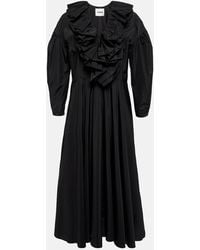Jil Sander - Ruffle-Trimmed Midi Dress - Lyst