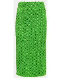 Ganni - Smocked High-waist Pencil Skirt - Lyst