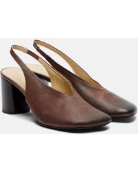 Lemaire - Glove Leather Slingback Pumps - Lyst