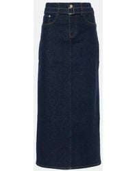 Proenza Schouler - Calder Denim Midi Skirt - Lyst