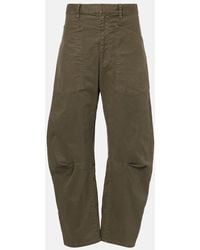 Nili Lotan - Shon Cotton Twill Barrel-Leg Pants - Lyst