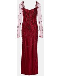 Clio Peppiatt - Chandelier Embellished Tulle Gown - Lyst