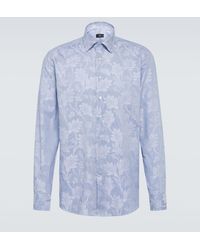 Etro - Camisa de algodon floral con paisley - Lyst