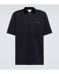 Sacai - Striped Twill Bowling Shirt - Lyst