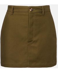Wardrobe NYC - High-Rise Cotton Miniskirt - Lyst