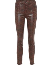 J Brand High-Rise Skinny Jeans Alana - Braun