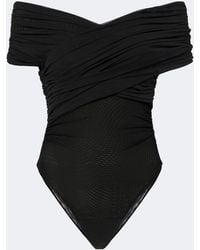 SIR. - Off-Shoulder Ruched Mesh Bodysuit - Lyst