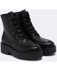 Gianvito Rossi - Leather Lace-Up Boots - Lyst