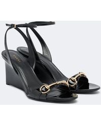 Gucci - Wedge-Sandalen Donna Aus Lackleder - Lyst