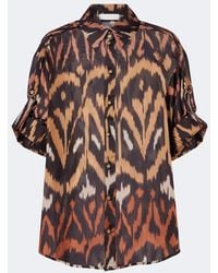 Zimmermann - Aster Printed Silk Habutai Shirt - Lyst