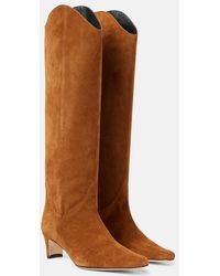 STAUD - Western Wally 55 Suede Cowboy Boots - Lyst