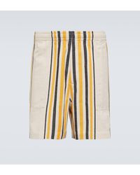 Bode - Namesake Striped Cotton Shorts - Lyst