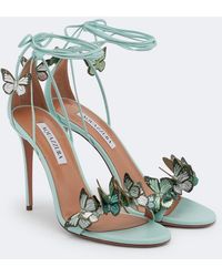 Aquazzura - Papillon Applique Leather Sandals - Lyst