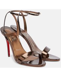 Christian Louboutin - Miss Z 100 Mirrored Leather Sandals - Lyst