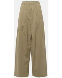 Proenza Schouler - Label Helena Cotton-Blend Wide-Leg Pants - Lyst