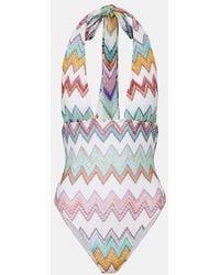 Missoni - Zigzag Lame Swimsuit - Lyst