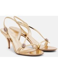 Ferragamo - Sibilla 70 Metallic Leather Sandals - Lyst