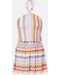 Missoni - Zigzag Halterneck Lame Romper - Lyst