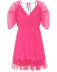 Self-Portrait Minikleid aus Chiffon - Pink