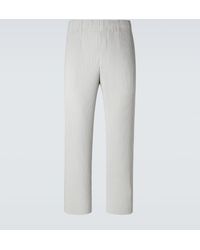 Homme Plissé Issey Miyake - Basics Pleated Straight Pants - Lyst