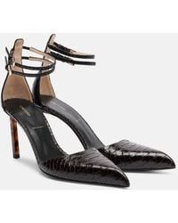 Tom Ford - 90 Snake-Effect Leather Pumps - Lyst