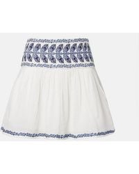 Isabel Marant - Picadilia Embroidered Cotton Miniskirt - Lyst