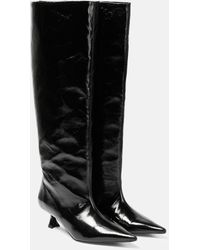Ganni - Faux Leather Knee-high Boots - Lyst
