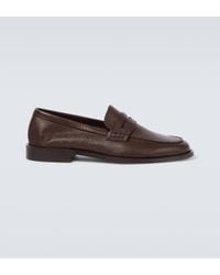 Manolo Blahnik - Perry Leather Penny Loafers - Lyst