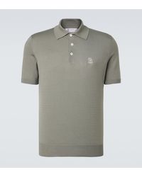 Brunello Cucinelli - Logo Cotton Pique Polo Shirt - Lyst