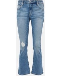 AG Jeans - Jodi Mid-Rise Cropped Flared Jeans - Lyst