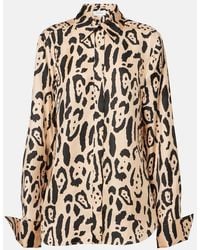 Sportmax - Armony Leopard-Print Silk Top - Lyst